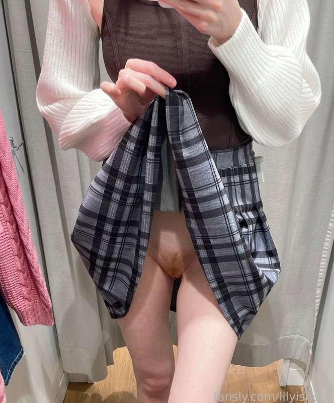 If you look under my skirt, you'll find that I'm not wearing panties, am I a pervert? 🤭😛


#fyp #girlnextdoor #fetish #kinky #skirt #fittingroom #tease #pussy #hairy #legs #skinny #beauty #babyface #selfie #fitting #sexybabe