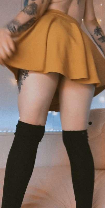 want a peek up my skirt? 