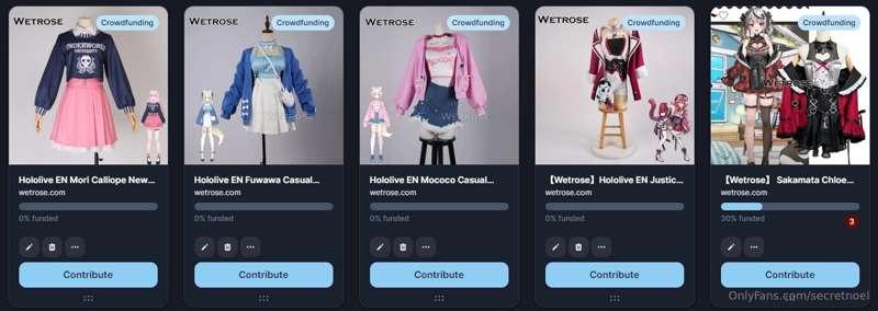 Funding new cosplays on my throne! Calli & FWMC are preorder..