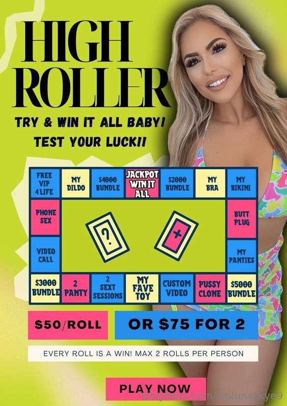 # HIGH ROLLER TEMPTATION 🔥🎰
-
🤑 Only for the my BALLER FANS
..