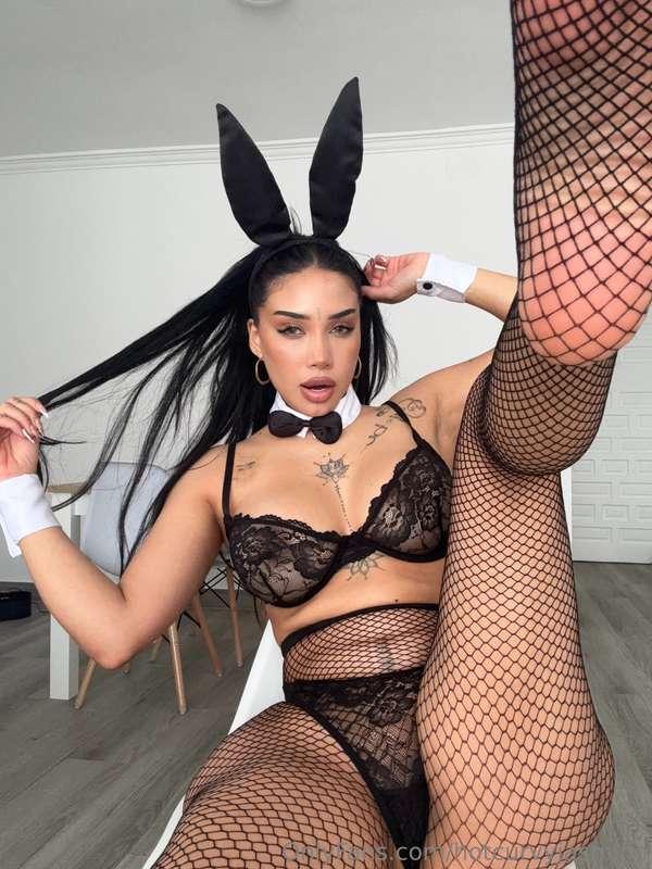 This naughty bunny just wants to bounce her ass on top of yo..
