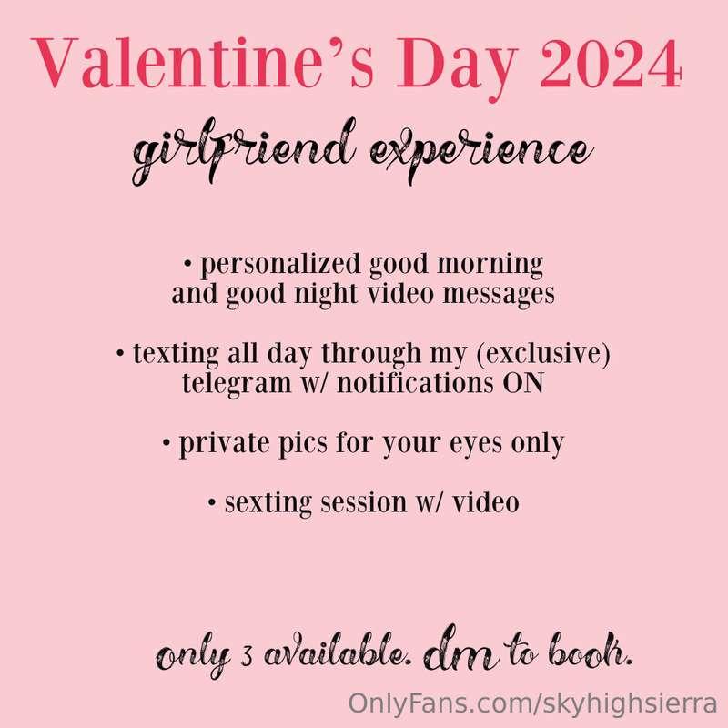 it’s that time of year again 💌 my annual GFE is up for grabs..