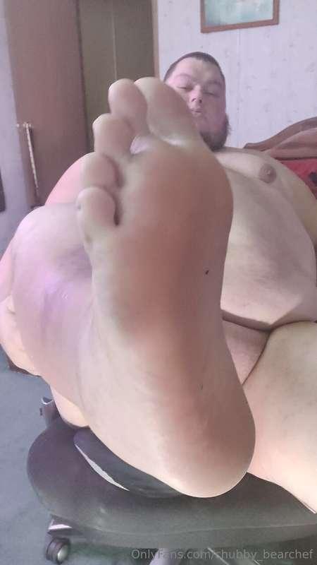 Freshly pedicured feet