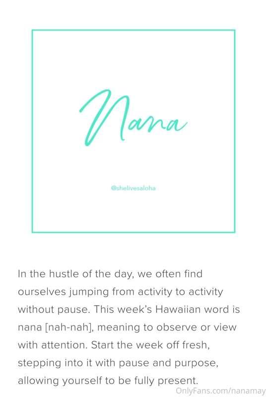 Oh Nana. It also means star! 🌟🌟🌟