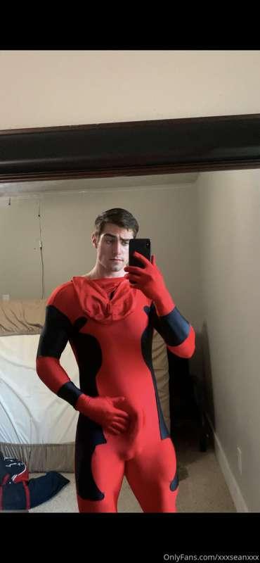 Deadpool looks different here 😅. ( my Halloween costume from..