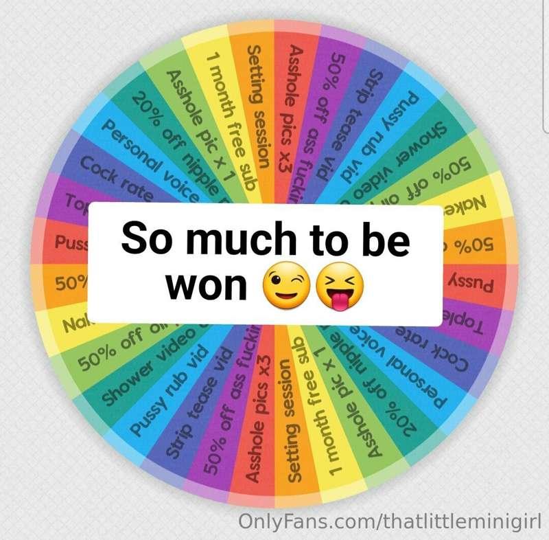 **SPIN THE WHEEL GAME!** 🎲🎯

Updated prizes & more prizes av..