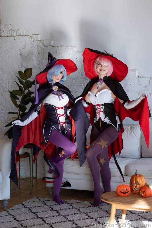 Halloween HD set is Ram and Rem witches with @cherryacid 🎃 
The set is for sale if you don’t wanna get subscription