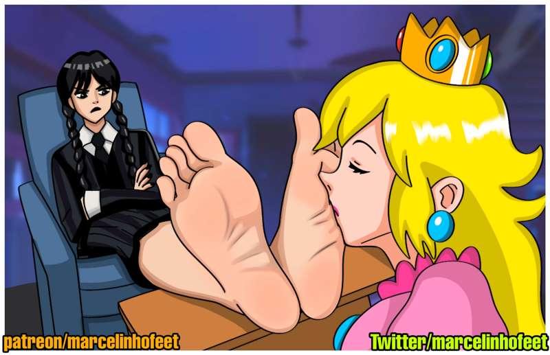Crossover Feet 3 - Peach and Wednesday