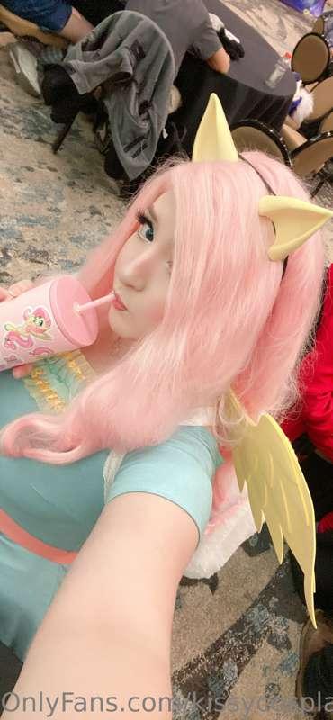 Fluttershy photos from the furry con :3 thanks @bambimooncos..