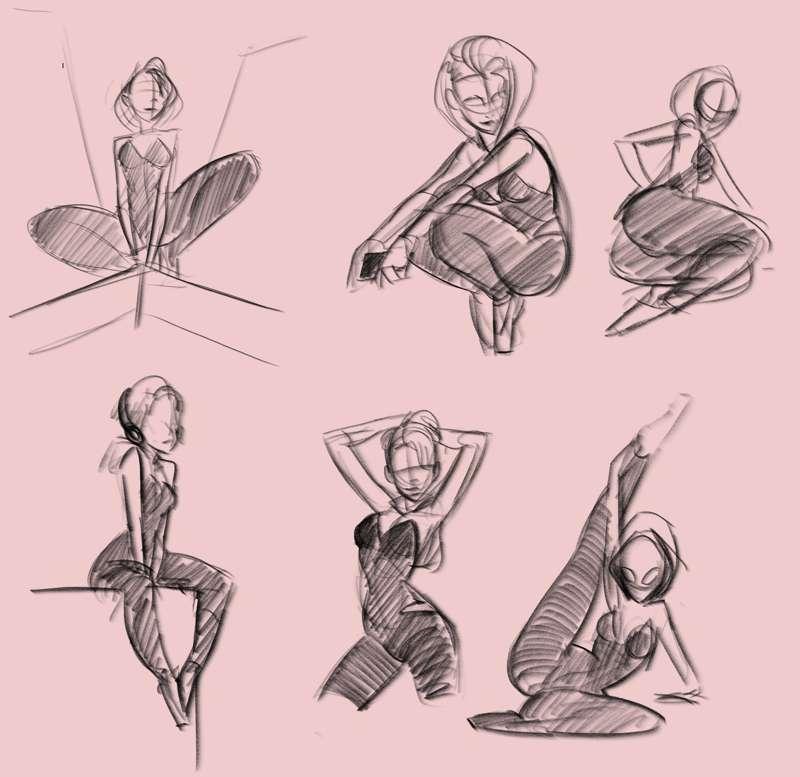 Spider Gwen study sketches