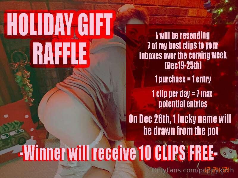 I'll be running a gift raffle this year, and I hope you'll a..