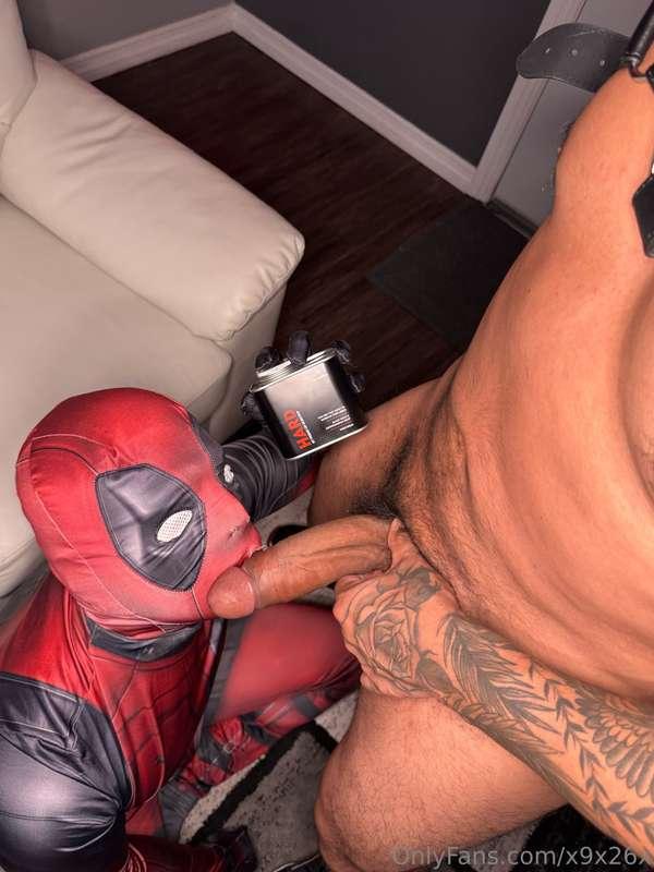 Deadpool came thru with the HARD - to make my cock more stif..