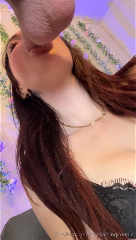 Come here little cucky, I want to share his sticky load with..