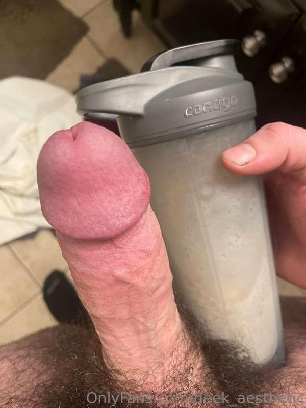 My dick next to my protein shake😈😋. Pick which one you’d wan..