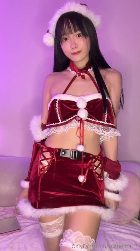Santa Cosplay 🎄🎁🎅🌟 Finger and Hitachi, transparent dildo, di..