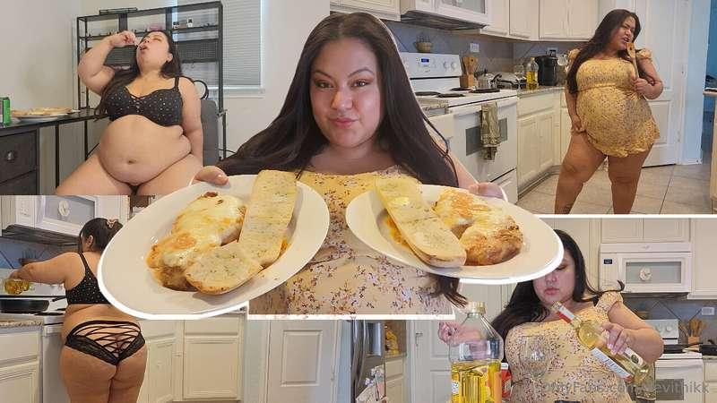 VID #168BBW, Feedee Tradwife Goes Wild - Dancing and Stuffin..
