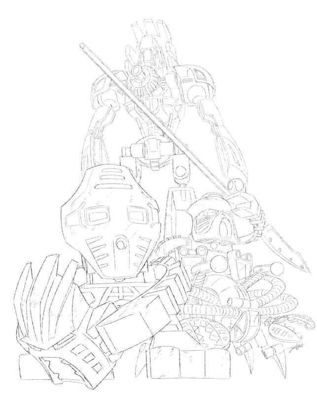 Takua and Jaller (Lineart)