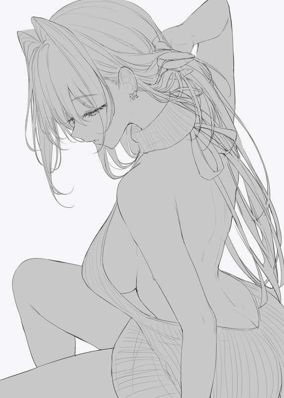 Ouro Kronii virgin killer sweater.png (NSFW)