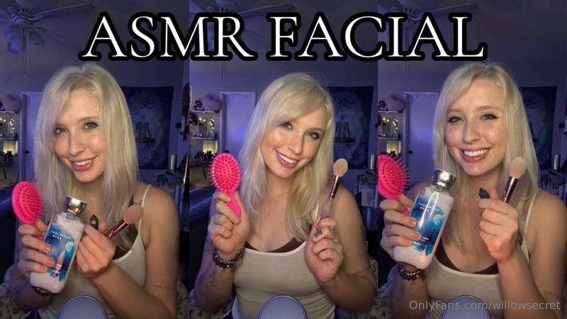 Just uploaded a ASMR facial to my VIP Account @willowsecretv..