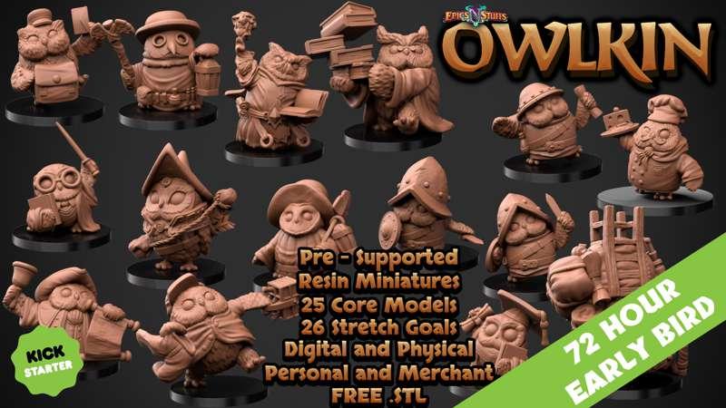 Owlkin Kickstarter Campaign Now LIVE!!! 72 hour Early Bird.