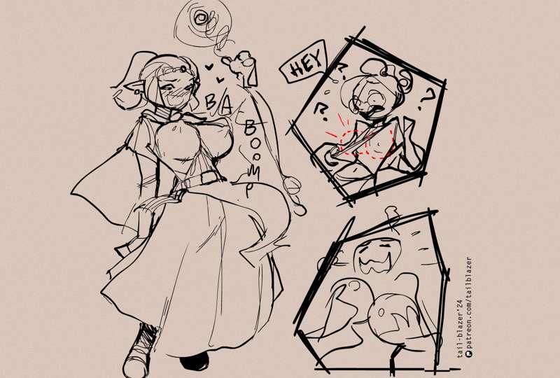 Zelda Asset Theft drawings + Sophia Pumpkin TF (suggs)
