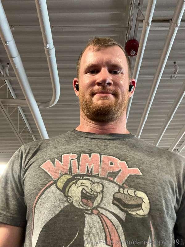 I got good and sweaty at the gym today