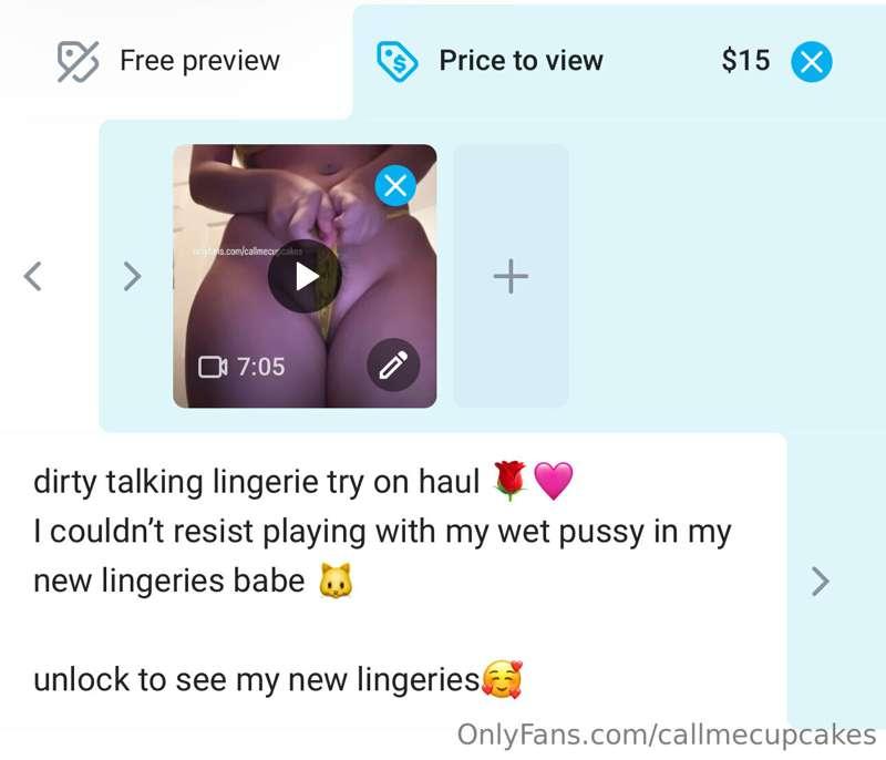new lingerie try on haul video is $15 🌹🩷
