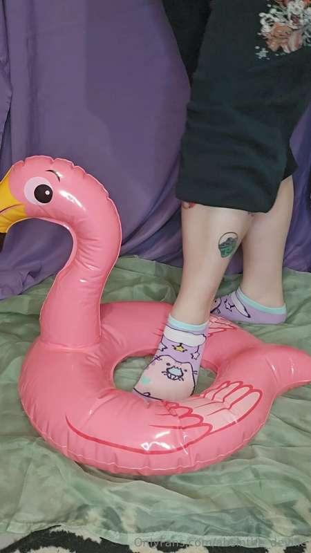 Unlock this post for over 5 minutes of flamingo inflatable r..