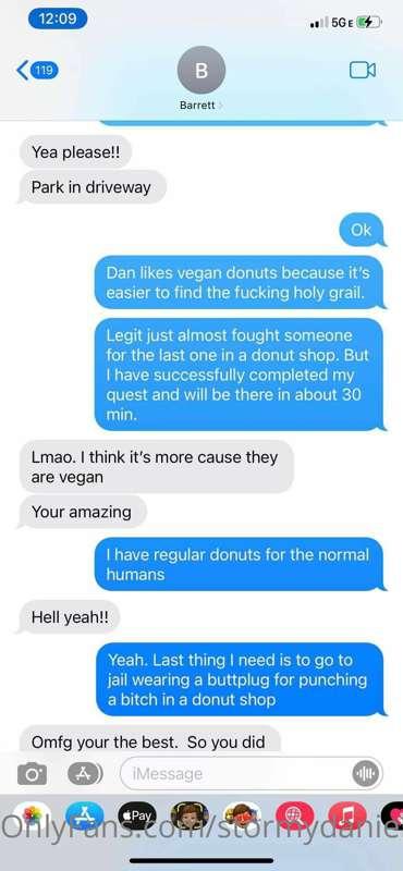 Just a normal day in Porn Valley....
This is an actual text ..