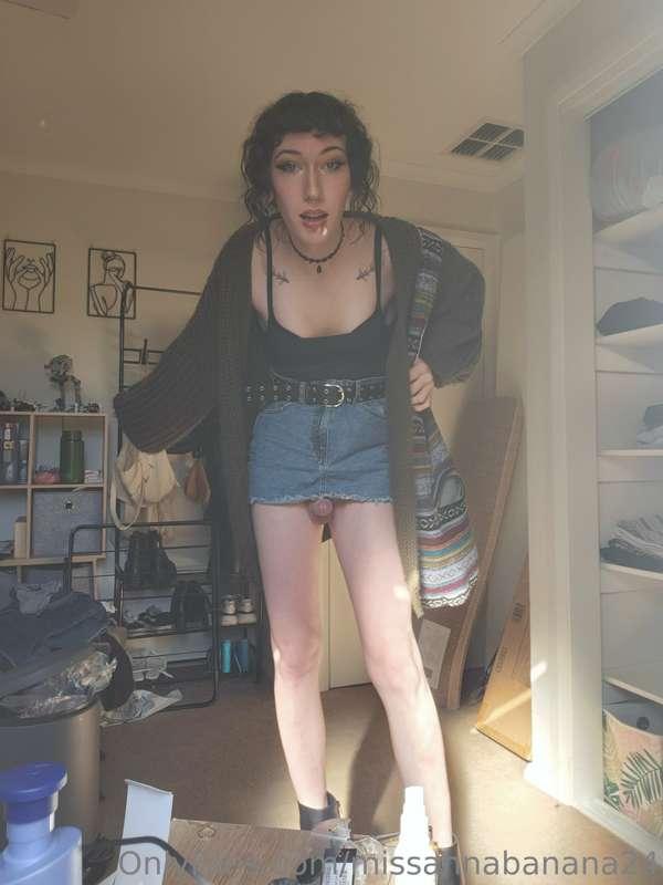 ready for the day... you dont think my skirt is too short, r..
