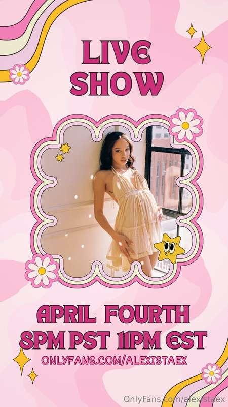### first spring live show! 💐 Will I see you there? ⬇️