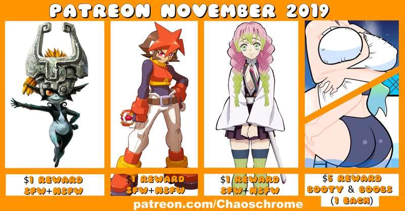 November 2019 Patreon schedule