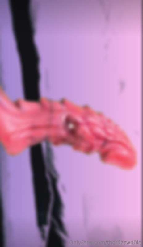 Getting FUCKED hard by a BIG RED DRAGON COCK for almost ther..