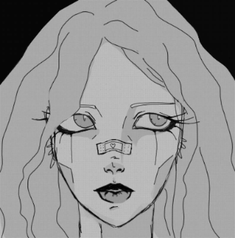 Heeeey! I missed the sun! Because I had a long sleep. But today I drew a little bit, I draw with a mouse and the drawing itself is a lot of curved lines. So I decided to convert it into a drawing with dots xD

As you know, I don't draw much, and I'm not a pro at it, but I love it.