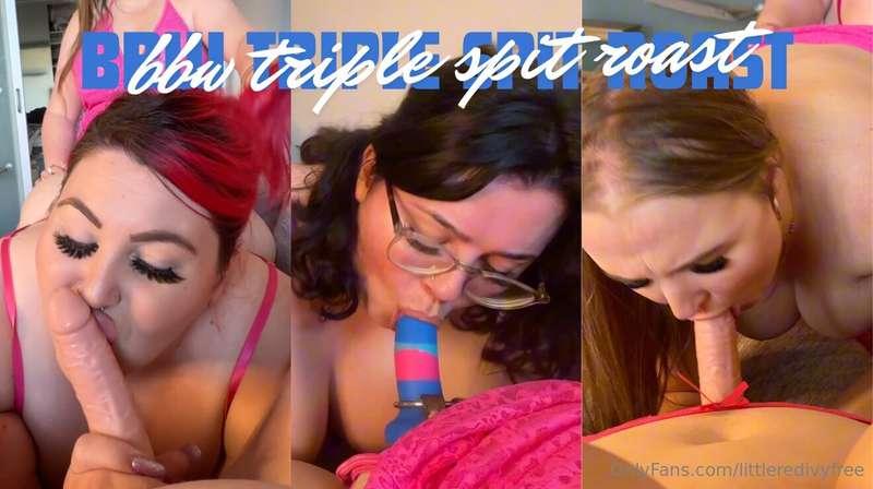 SWIPE TO VIEW TRAILER ➡️4m31s | BBW Triple Spit Roast@tayros..