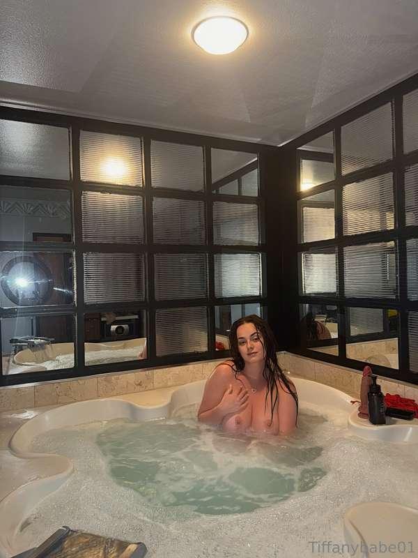 In the tub. Srubba dub dub
