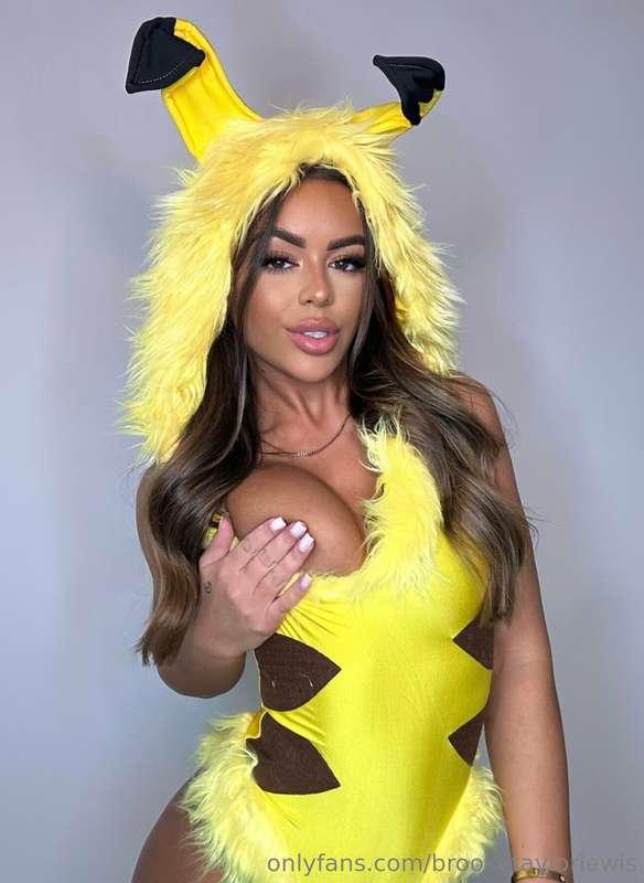 Swipe for a kiss from pikachu 💛  My new video in this outfit..