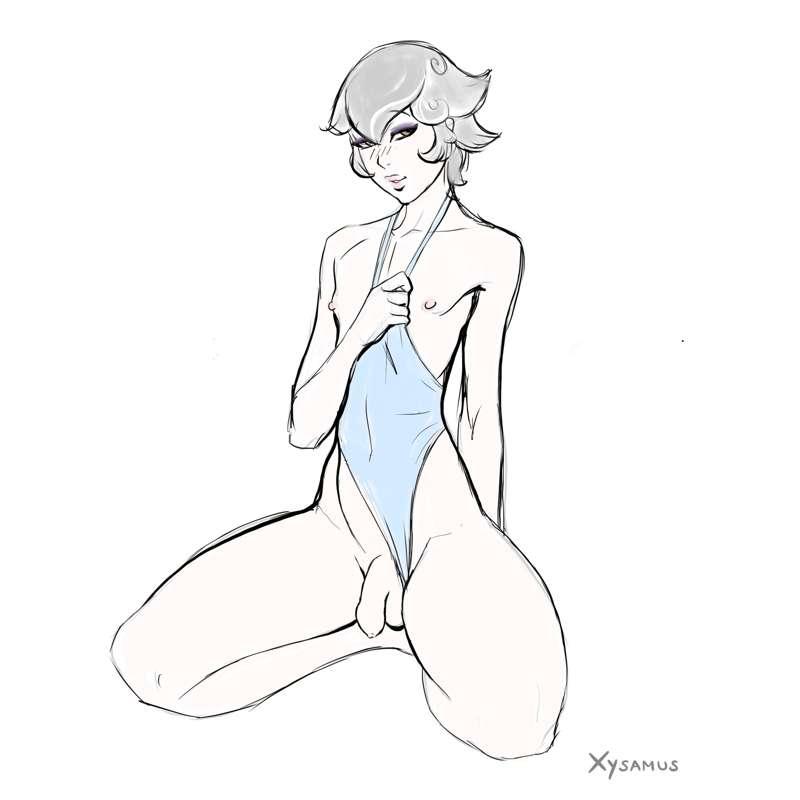 OC Xysamus in swimsuit sketch