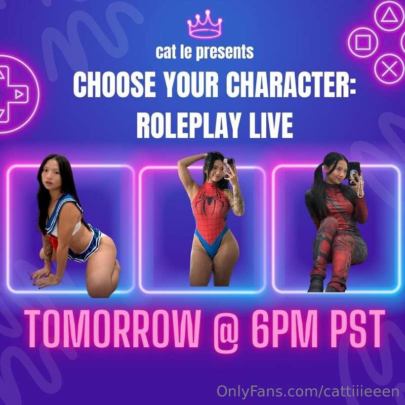 IT’S FINALLY LIVE DAYYYYY AYYYY!!! soooo who should we rolep..