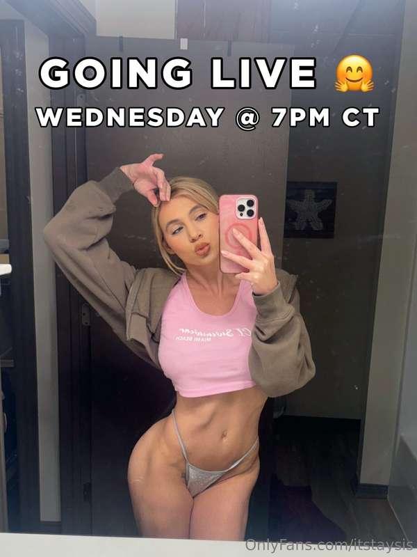 live streaming tomorrow night 7pm central :) cya then! ❤️