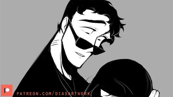 " Is he looking?"