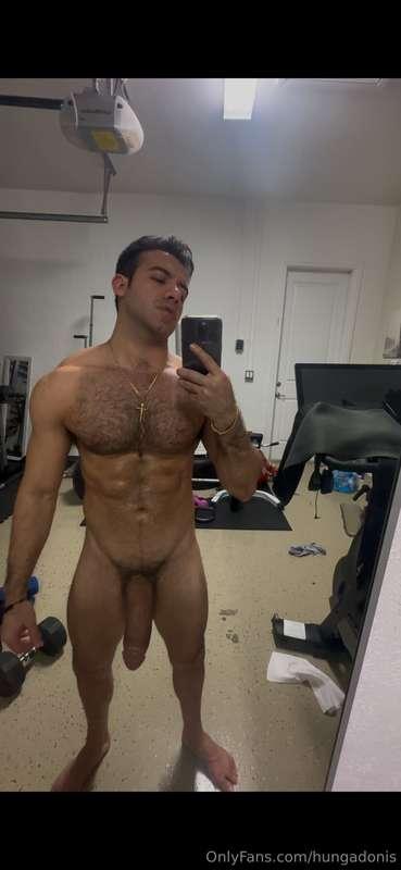 Selfie After my work out, fully nude 💪🏽🐴
