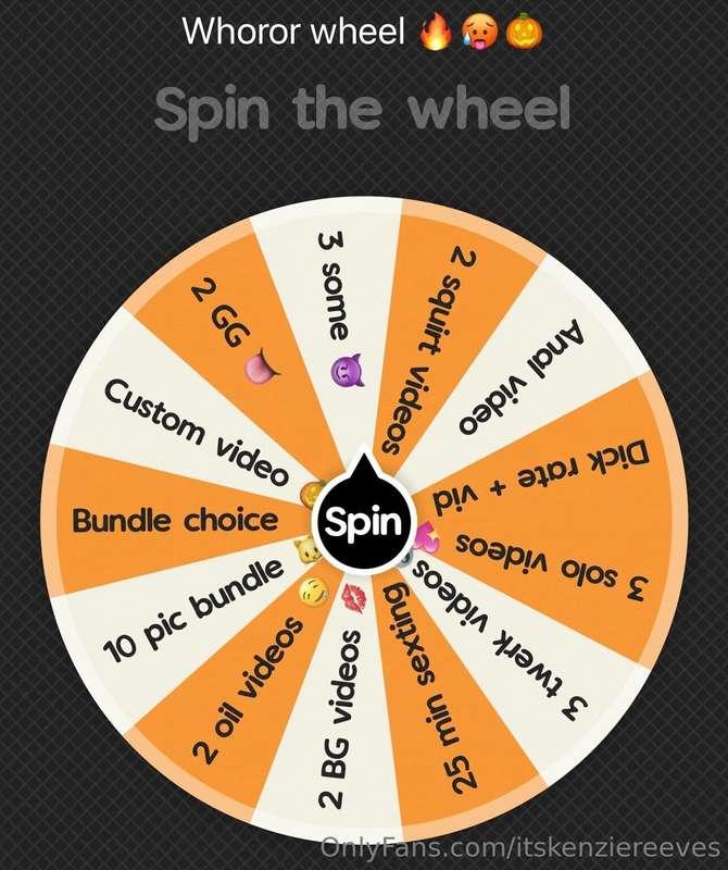 New WHOROR wheel!!🎃🎃🥵🥵Win a custom video!🎥so many NEW sexy p..