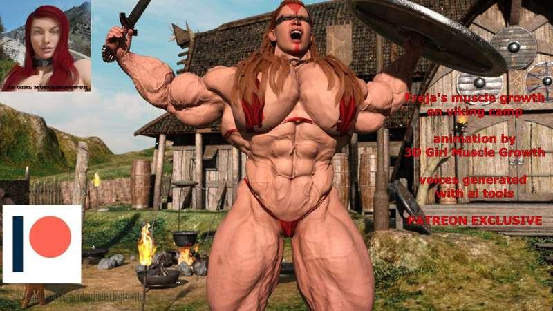 Freja's muscle growth on viking camp (extended)
