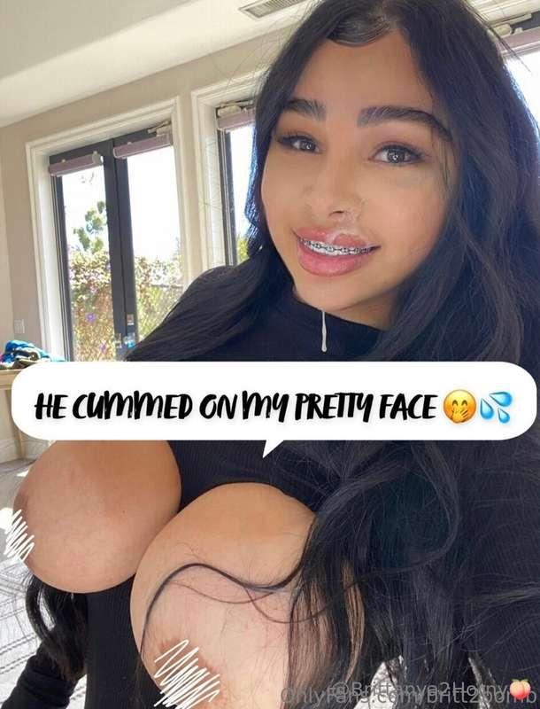 FACIAL 🎥 Got FACE FUCKED and he CUMMED all over my PRETTY FA..