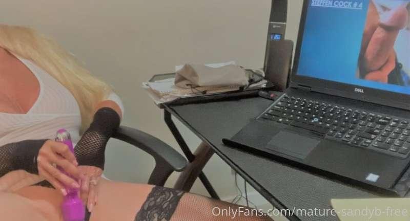 SEXY Secretary in the office Masturbating while looking at m..