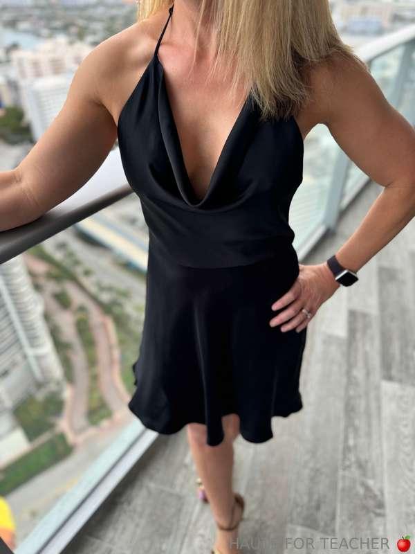 I went shopping and bought a new dress for my evening with D..
