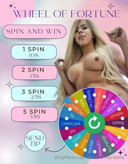 Make spin my wheel 🎡💎🔞   Send me a little tip of:  **$10 x 1..