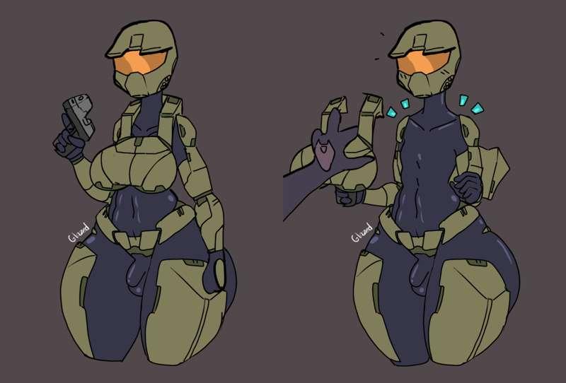 Master Chief caught doodle