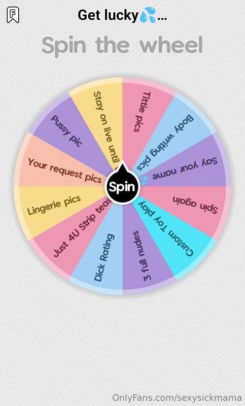 SPIN FOR IT SALE!!
♥️♥️♥️♥️♥️♥️
❗1 spin- $15
❗2 spin- $25
❗F..